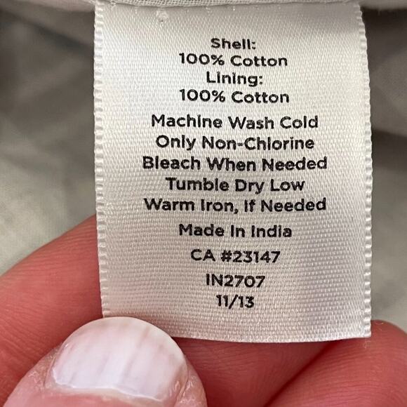 Talbots Cotton Navy, White, Yellow Stripe Sleeveless Full Dress, Size 10 - Picture 9 of 12